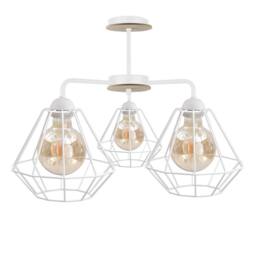 Netlighting Foskal Semi Flush Light White Wood 44cm 3x E27