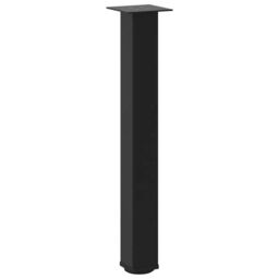Berkfield Home Coffee Table Legs 4 pcs Black 72-74 cm Steel - thumbnail 4