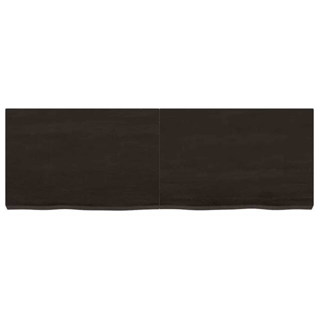 Berkfield Home Wall Shelf Dark Grey 120x40x(2-6) cm Treated Solid Wood Oak - image 1