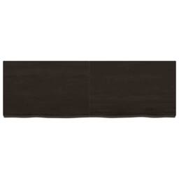 Berkfield Home Wall Shelf Dark Grey 120x40x(2-6) cm Treated Solid Wood Oak - thumbnail 1