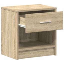 Berkfield Home Bedside Cabinets 2 pcs with Drawer Sonoma Oak 39x28x41 cm in Grey - Size: 39 x 28 x 41 cm - thumbnail 5
