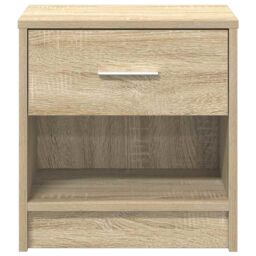 Berkfield Home Bedside Cabinets 2 pcs with Drawer Sonoma Oak 39x28x41 cm in Grey - Size: 39 x 28 x 41 cm - thumbnail 4