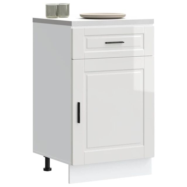 Berkfield Home Kitchen Base Cabinet¬†Porto High Gloss White Engineered Wood - image 1