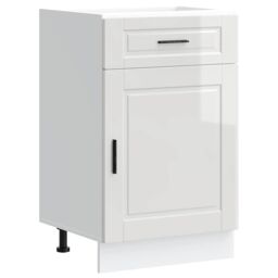 Berkfield Home Kitchen Base Cabinet¬†Porto High Gloss White Engineered Wood - thumbnail 2