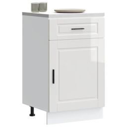 Berkfield Home Kitchen Base Cabinet¬†Porto High Gloss White Engineered Wood - thumbnail 1