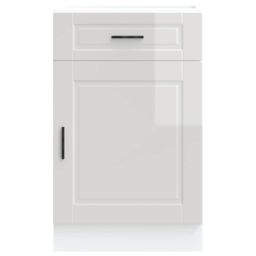 Berkfield Home Kitchen Base Cabinet¬†Porto High Gloss White Engineered Wood - thumbnail 4