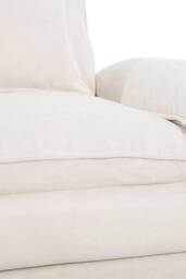 Living and Home Chenille Sectional Sofa with Ottoman and Lumbar Pillows in White - thumbnail 5