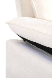 Living and Home Chenille Sectional Sofa with Ottoman and Lumbar Pillows in White - thumbnail 7