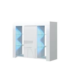 Creative Furniture Harbor Sideboard 97cm - White with Gloss Doors & LED Lights - thumbnail 5