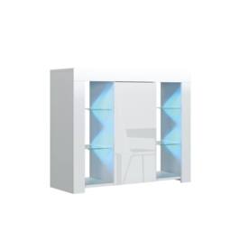 Creative Furniture Harbor Sideboard 97cm - White with Gloss Doors & LED Lights - thumbnail 6