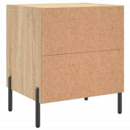 Berkfield Home Bedside Cabinet Sonoma Oak 40x35x47.5 cm Engineered Wood in Brown - thumbnail 8