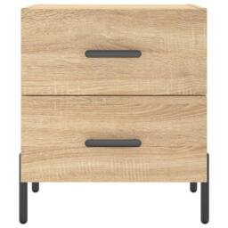 Berkfield Home Bedside Cabinet Sonoma Oak 40x35x47.5 cm Engineered Wood in Brown - thumbnail 6