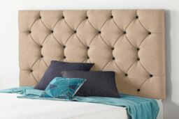Somnior Premier Divan Bed with 24Cm Deep Mattress & Headboard In Plush Fabric in Beige - Size: Super King - thumbnail 5