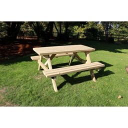 Churnet Valley Garden Furniture Ltd Deluxe A-frame Picnic Table - Minimal Assembly Required in Brown - thumbnail 3