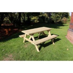 Churnet Valley Garden Furniture Ltd Deluxe A-frame Picnic Table - Minimal Assembly Required in Brown - thumbnail 1