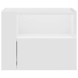 Berkfield Home Wall-mounted Bedside Cabinet White 45x30x35 cm - Size: 45 x 30 x 35 cm - thumbnail 4