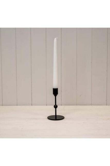 KDMD Small Black Single Candle Holder with Ball Detail - image 1