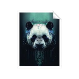 "Warren Reed - Designer Panda Face Splashart Dark Background Unframed Art Print - Size: W24"" x H36""" - thumbnail 1