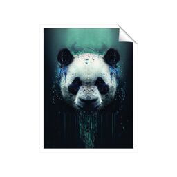 "Warren Reed - Designer Panda Face Splashart Dark Background Unframed Art Print - Size: W24"" x H36""" - thumbnail 2