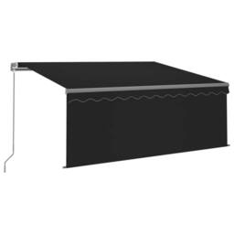 Berkfield Home Manual Retractable Awning with Blind 3x2.5m Anthracite in Black - thumbnail 2