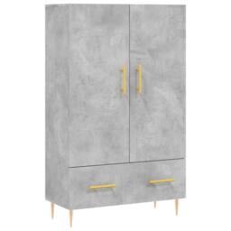 Berkfield Home Highboard Concrete Grey 69.5x31x115 cm Engineered Wood - thumbnail 3