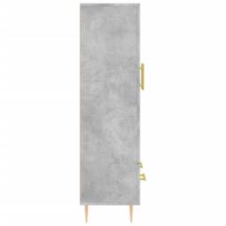 Berkfield Home Highboard Concrete Grey 69.5x31x115 cm Engineered Wood - thumbnail 7