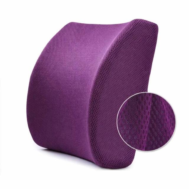 SPETLEK Memory Foam Lumbar Back Support Cushion for Car Office Wheelchair in Purple - Size: 100 cm x 190 cm - image 1
