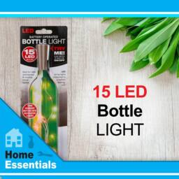 VFM e-Store Red Mini Bottle Lights 15 Battery Operated LEDs With Cork Stopper - thumbnail 2