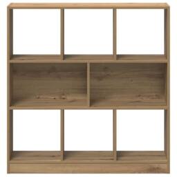 Berkfield Home Book Cabinet Artisan Oak 97.5x29.5x100 cm Engineered Wood in Brown - thumbnail 5