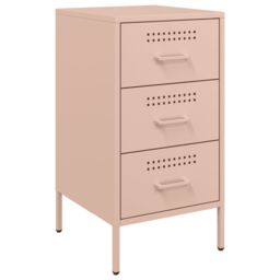Berkfield Home Bedside Cabinets 2 pcs Pink 36x39x68 cm Steel - Size: 36 x 39 x 68 cm - thumbnail 5