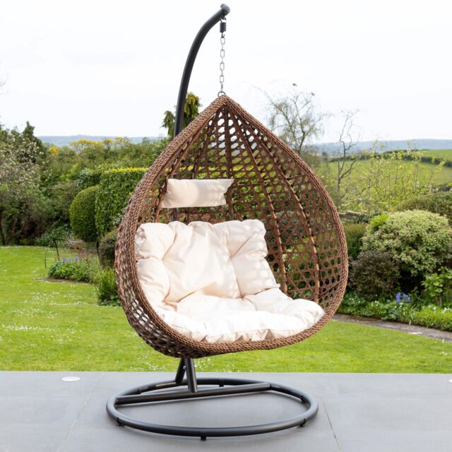 Artemis Home Henley Swing Egg Pod Chair in Cream - image 1