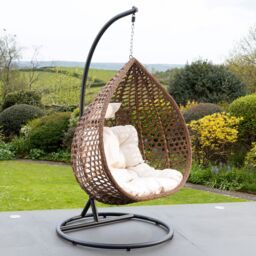 Artemis Home Henley Swing Egg Pod Chair in Cream - thumbnail 2