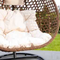 Artemis Home Henley Swing Egg Pod Chair in Cream - thumbnail 4