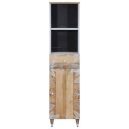 Berkfield Home Beautiful Bathroom Cabinet 38x33.5x160 cm Solid Wood Mango in Brown - thumbnail 3