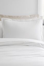 Bianca 'Oxford Lace' 200 Thread Count Cotton Duvet Cover Set in White - Size: King - thumbnail 2