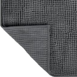 Allure Bath Fashions Supersoft Chenille Bobble Two Piece Bath & Pedestal Mat Set in Charcoal - thumbnail 2
