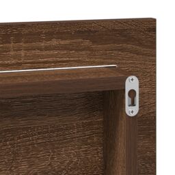 Berkfield Home Bathroom Mirror Cabinet with LED Light Brown Oak 80x37 cm - thumbnail 8