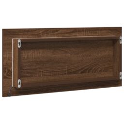 Berkfield Home Bathroom Mirror Cabinet with LED Light Brown Oak 80x37 cm - thumbnail 6