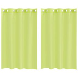 Berkfield Home Voile Curtains with Grommets 2 pcs Apple Green 140x175 cm - thumbnail 2