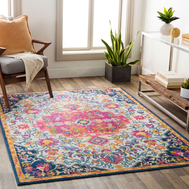 Livabliss Floransa Vintage Traditional Boho Living Rug in Pink - Size: 80 cm x 220 cm - image 1