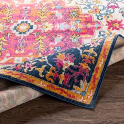 Livabliss Floransa Vintage Traditional Boho Living Rug in Pink - Size: 80 cm x 220 cm - thumbnail 4