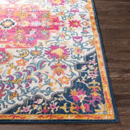 Livabliss Floransa Vintage Traditional Boho Living Rug in Pink - Size: 80 cm x 220 cm - thumbnail 5