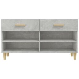 Berkfield Home Shoe Cabinet Concrete Grey 102x35x55 cm Engineered Wood - Size: 102 x 35 x 55 cm - thumbnail 6