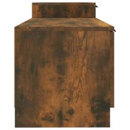Berkfield Home TV Cabinet Smoked Oak 158.5x36x45 cm Engineered Wood in Brown - thumbnail 7