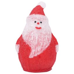 Berkfield Home LED Christmas Acrylic Santa Figure Indoor & Outdoor 28cm in Red - thumbnail 5