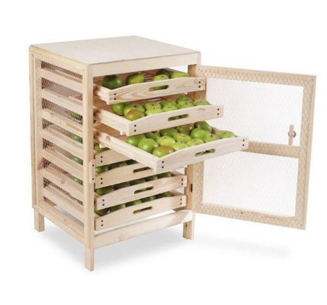 Primrose Traditional Apple Storage Rack with 7 Drawers 91cm x 58.5 x 53cm in Brown - Size: 58.5 x 53 cm - image 1