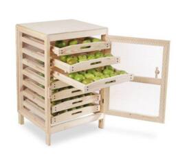 Primrose Traditional Apple Storage Rack with 7 Drawers 91cm x 58.5 x 53cm in Brown - Size: 58.5 x 53 cm - thumbnail 1