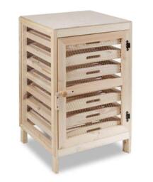 Primrose Traditional Apple Storage Rack with 7 Drawers 91cm x 58.5 x 53cm in Brown - Size: 58.5 x 53 cm - thumbnail 2
