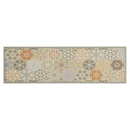 Berkfield Home Kitchen Rug Washable Hexagon Pastel 45x150 cm Velvet - thumbnail 2