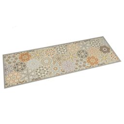 Berkfield Home Kitchen Rug Washable Hexagon Pastel 45x150 cm Velvet